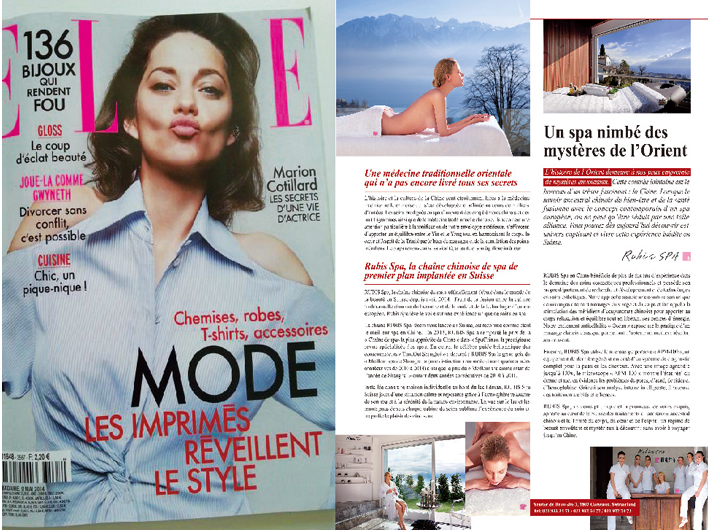 2014年 榮登全球主流時尚雜志《ELLE》法國版，整版報道瑞士店開業盛況